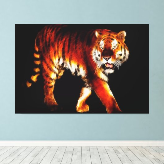 tijger canvas afdruk (Insitu (Houten vloer))