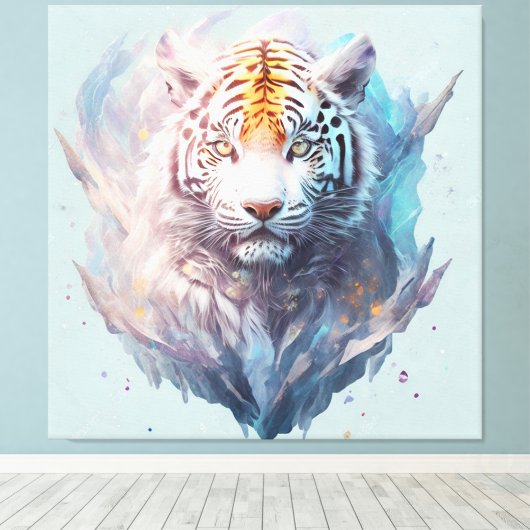 tijger canvas afdruk (Insitu (Houten vloer))