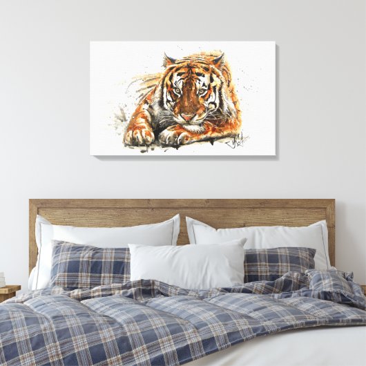 tijger canvas afdruk (Insitu (Slaapkamer))