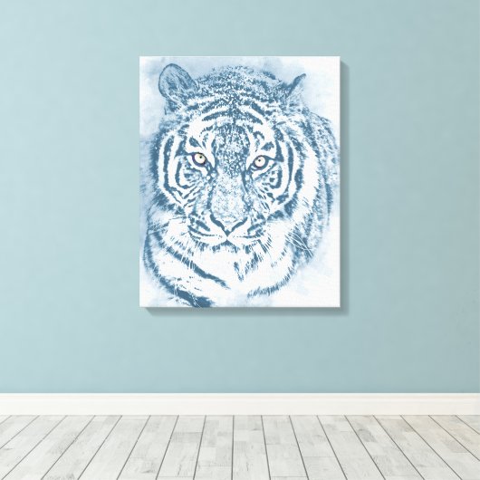 tijger canvas afdruk (Insitu (Houten vloer))