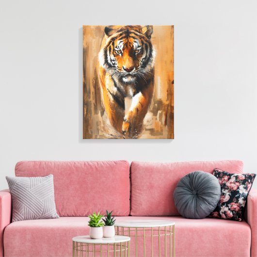 tijger canvas afdruk (Insitu (Woonkamer))