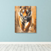 tijger canvas afdruk (Insitu (Houten vloer))