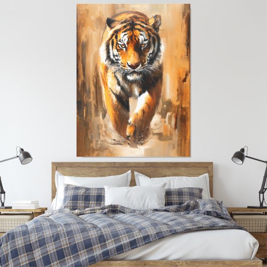 tijger canvas afdruk (Insitu (Slaapkamer))