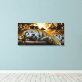 tijger canvas afdruk (Insitu (Houten vloer))