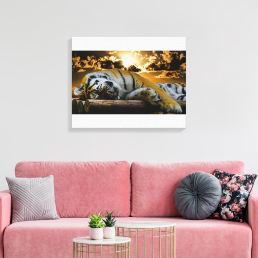 tijger canvas afdruk (Insitu (Woonkamer))