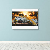 tijger canvas afdruk (Insitu (Houten vloer))