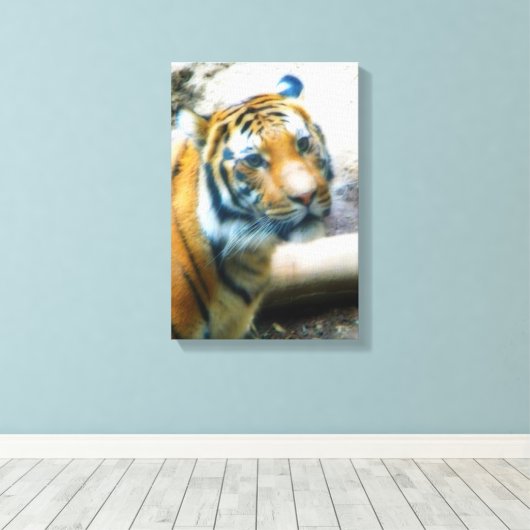 tijger canvas afdruk (Insitu (Houten vloer))