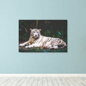 tijger canvas afdruk (Insitu (Houten vloer))