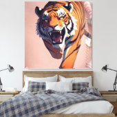 TIJGER CANVAS AFDRUK (Insitu (Slaapkamer))