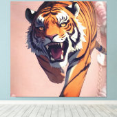 TIJGER CANVAS AFDRUK (Insitu (Houten vloer))
