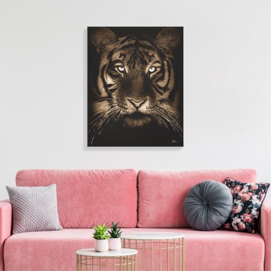 Tijger Canvas Kunst (Insitu (Woonkamer))