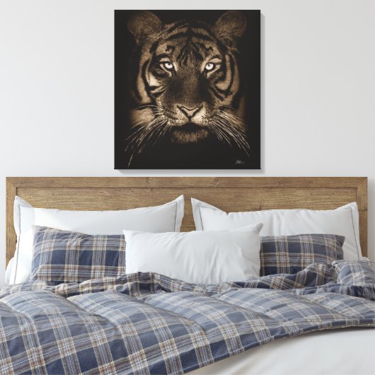Tijger Canvas Kunst (Insitu (Slaapkamer))