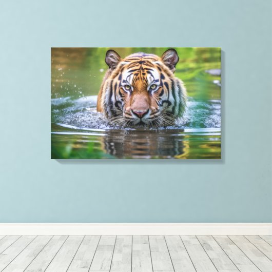Tijger Canvas Kunst (Insitu (Houten vloer))