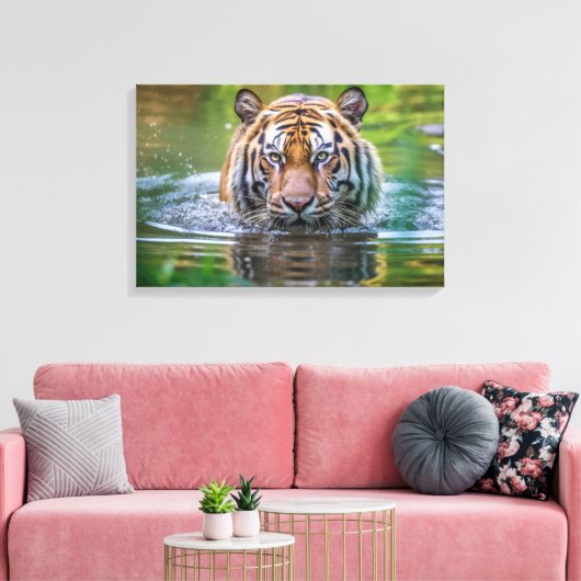Tijger Canvas Kunst (Insitu (Woonkamer))