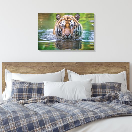 Tijger Canvas Kunst (Insitu (Slaapkamer))