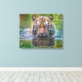Tijger Canvas Kunst (Insitu (Houten vloer))