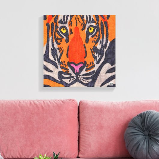 Tijger - Canvas Print (Insitu (Woonkamer))