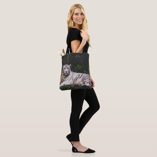 Tijger Canvas tas (Op model)