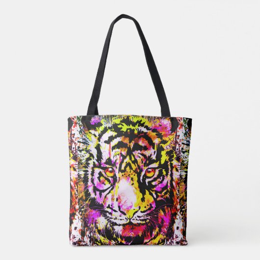  tijger - Canvas tas - Grote kat uit de tijger - W (Achterkant)