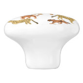 Tijger, Cheetah en Leopard Keramische Knop (Zijkant)