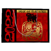 Tijger Chinees aangepast Nieuw Jaar Zodiac Birthda Groot Cadeauzakje (Achterkant)
