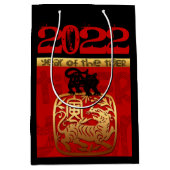 Tijger Chinees aangepast Nieuw Jaar Zodiac Birthda Medium Cadeauzakje (Voorkant)