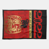 Tijger Chinees aangepast Nieuw Jaar Zodiac Birthda Theedoek (Horizontaal)