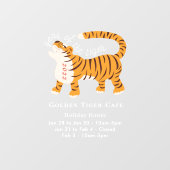 Tijger Chinees nieuwjaar 2022 Raamsticker (Vel)