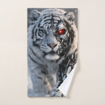 Tijger cybernetische natuur sci-fi kunst