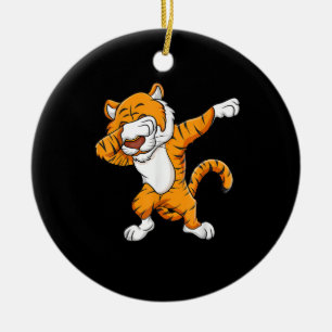 tijger  Dabbing Tiger Squad Football Mascot Funny Keramisch Ornament