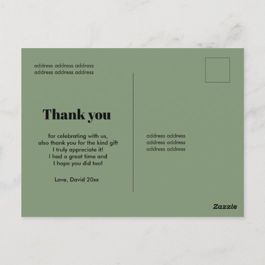 Tijger dankkaart, groet feest dier jungle briefkaart (Achterkant)