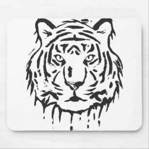 Tijger de dierproeier die de dierentuin van de roo muismat
