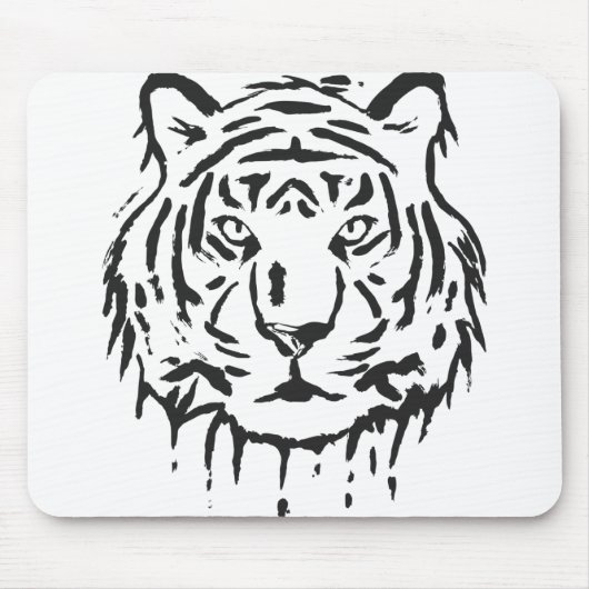 Tijger de dierproeier die de dierentuin van de roo muismat (Voorkant)