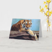 Tijger "Denken aan jou" Kaart (Gele Bloem)