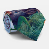 tijger die bufferbuffels aanbrengt in exotisch tro stropdas (Opgerold)