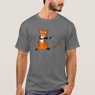 Tijger die de Flute speelt T-shirt
