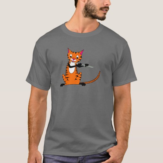 Tijger die de Flute speelt T-shirt (Voorkant)