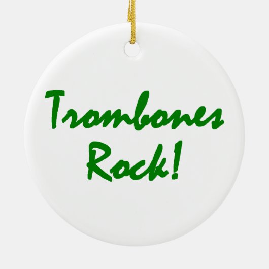 Tijger die de trombone speelt keramisch ornament (Achterkant)