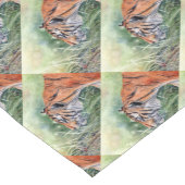 Tijger die door Oerwoud loopt Korte Tafelloper (Hoek)