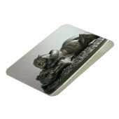 Tijger die een alligator vertrekt, 1832 (brons) magneet (Linkerzijde)