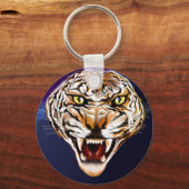 tijger die helder poster verbrand sleutelhanger (Voorkant)