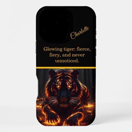 Tijger die in de schaduwen sluipt iPhone hoesje (Achterkant)
