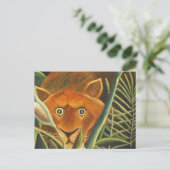 tijger die uit gras komt door Henri Rousseau Briefkaart (Staand voorkant)