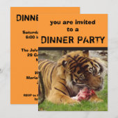 tijger die zijn vlees eet, uitnodigingen van de av (Voorkant / Achterkant)