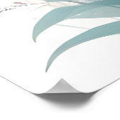 Tijger  Dier Natuur Bos Oerwoud Bloemen Poster (Hoek)