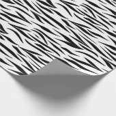 Tijger Dier Patroon Huwelijk Wit Naadloos Cadeaupapier (Hoek)