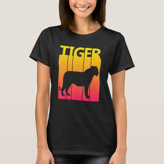 Tijger dier retro kostuum t-shirt (Voorkant)