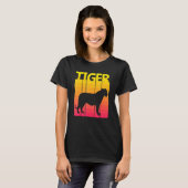 Tijger dier retro kostuum t-shirt (Voorkant volledig)