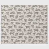 Tijger Dier Roze Modern Cadeaupapier (Vlak)