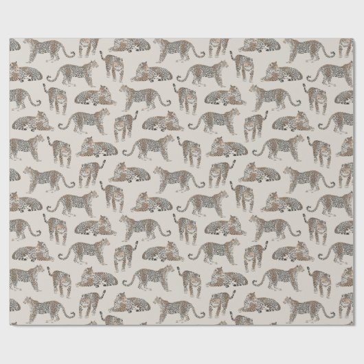 Tijger Dier Roze Modern Cadeaupapier (Vlak)